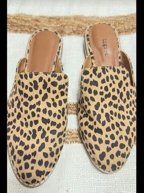 Mules Indigo rd. Leopard Animal Print - New - Size [6.5
